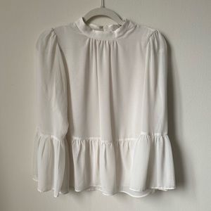 White LOFT blouse